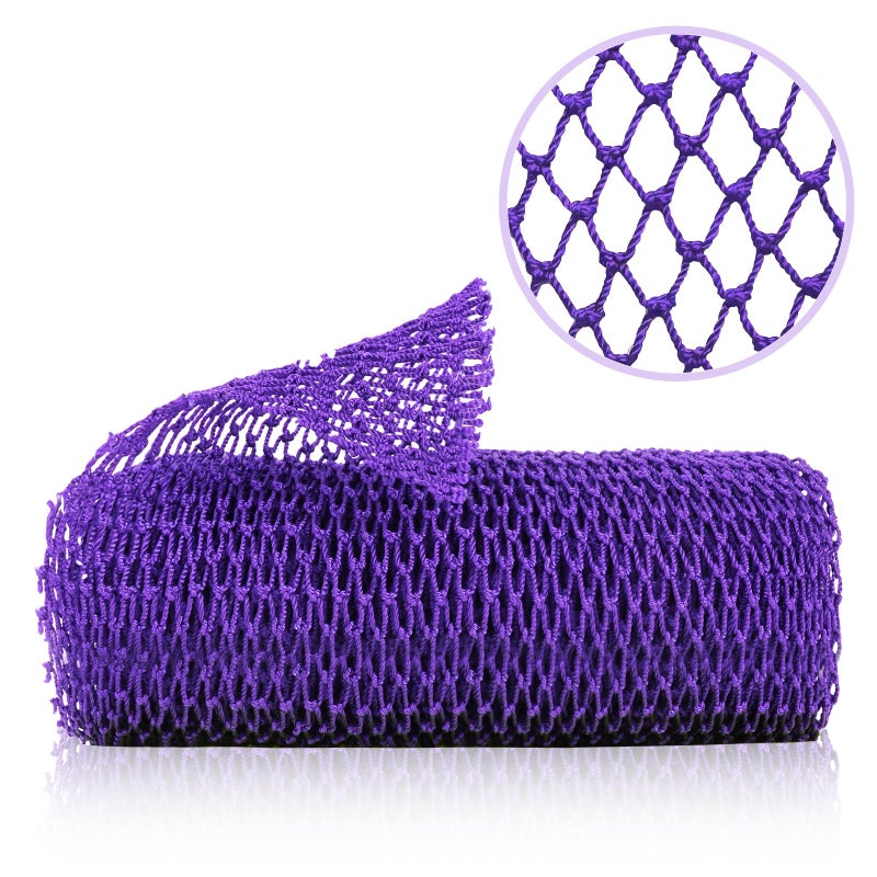 ZOCY African Net Sponge, Authentic Exfoliating Body Scrubber for Bath and Shower, Multiple Textures with Gentle Deep Exfoliating and Rich Lather for All Skins (Purple) - Image 1